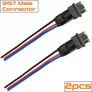 3157 3057 4157 3457 Male Connector Wiring Harness for DRL Tail Turn Signal Light - Foto 1 di 6