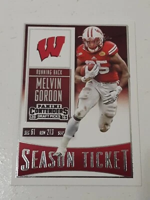 Melvin Gordon San Diego Chargers Wisconsin Badgers 2016 Panini Contenders Card - Image 1 of 2