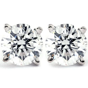 1/4 - 2 Ct T.W. Natural Diamond Studs in 14k White or Yellow Gold - Picture 1 of 11