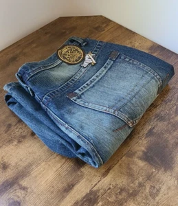 Akademiks Baggy RN0100964 Hip Hop Y2K Skater Jeans Street Wear 38 x 34 Patch - Picture 1 of 19