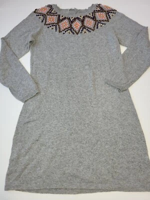 Vestido suéter a lunares Boden para mujer talla 10 gris mezcla de cachemir Foto 1 de 4