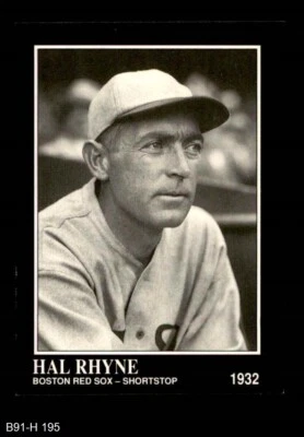 1991 Conlon #195 Hal Rhyne Red Sox 8 - NM/MT - Image 1 of 2