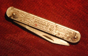 Knife Vintage Soviet Original Collectible Metal Folding Camping Pocket about 70' - Picture 1 of 7