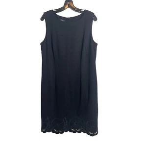 Talbots DAMEN SCHWARZ PONTE STRICK ÄRMELLOS COCKTAILKLEID PETITE GRÖSSE 14 NEU MIT ETIKETT - Bild 1 von 5