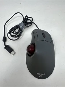 Microsoft Trackball Optical 1.0 X08-70386 Mouse Red Ball PS2 USB Compatible - Picture 1 of 6