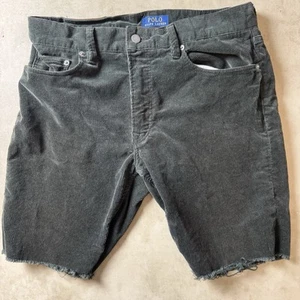 Pantalones Cortos Polo Ralph Lauren Pana Corte 32x30 Verde Dobladillo Envejecido 99% Algodón - Imagen 1 de 8