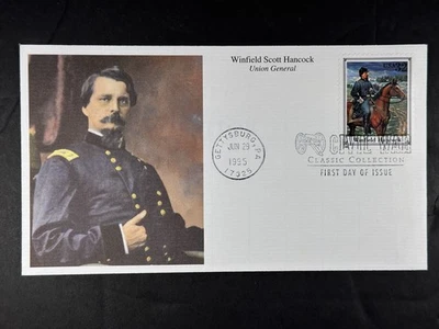 US FDC Winfield Scott Hancock 1995 Mystic Stamp Cover Union 32c a882 - Image 1 of 2