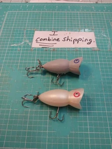 Vintage 1980s Hula Popper Blanks I Added Hooks And Spinner You Can Paint Them... - Picture 1 of 15