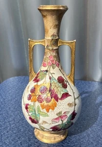 Antike Royal Bonn 11" handbemalte Doppelhenkel gold vergoldet Vase Künstler signiert - Bild 1 von 19