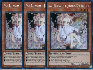 3x Yu-Gi-Oh! Ash Blossom & Joyous Spring RA04-DE025 Secret Rare Playset - Bild 1 von 1
