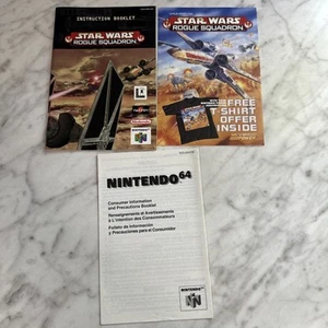 Star Wars Rogue Squadron For Nintendo 64 Manual Only - Picture 1 of 1