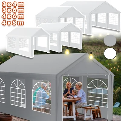 Partyzelt Pavilon 3x4m/3x6m/4x6m/4x8m Gartenpavillon Bierzelt Gartenzelt Zelt - Bild 1 von 4