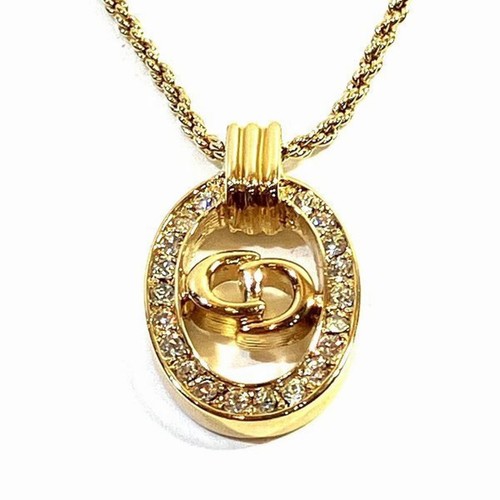 Collana Christian Dior Dior strass oro accessorio da donna GZl18nrx