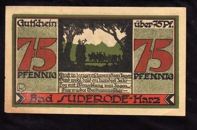 BAD SUDERODE  - GERMANY NOTGELD  -  75 PFENNIG - Image 1 of 2