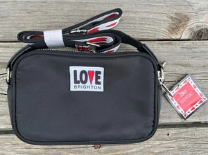 Nuovo con etichetta! Borsa a tracolla Brighton Love Essentials nera con tracolla a cuore - Foto 1 di 9
