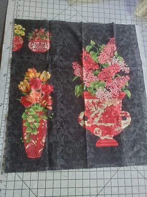 5/8 Yds Botanica III Color Principle Henry Glass Quilting Sewing Fabric Flowers  - Image 1 of 3