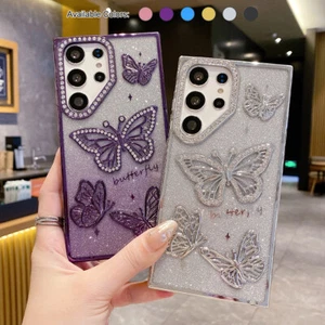 Funda 3D Mariposa Brillo Brillante Brillante Para Samsung Galaxy S25 S24 S23 Ultra - Imagen 1 de 15