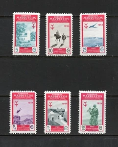 R9243 Spanisch Marokko 1954 Bilder, Anti-Tuberkulose 6v.   MNH - Bild 1 von 1