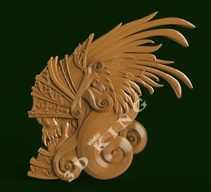 STL 3D SCULL DECORADO Modelo STL para Router CNC Aspire Artcam Impresora 3D Grabadora - Imagen 1 de 1
