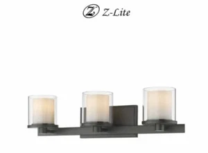 Z-Lite 3-Light 22-1/2"W 1918-3V-BRZ-LED - Bathroom Fixtures Indoor Lighting - Picture 1 of 3