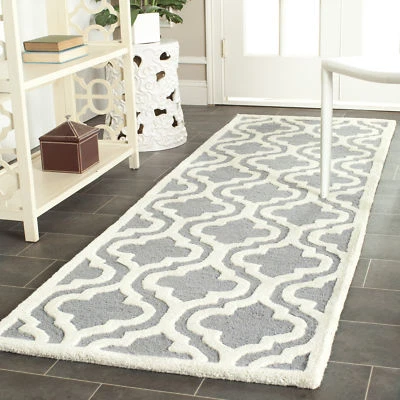 Safavieh Cambridge SILVER / IVORY Wool Runner 2'-6 x 14' - CAM132D-214 - Image 1 of 3