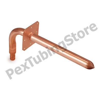 (25) Copper Stub Out Elbows for 1/2" PEX Tubing, with Ear, 3-1/2" x 8" - Image 1 of 3