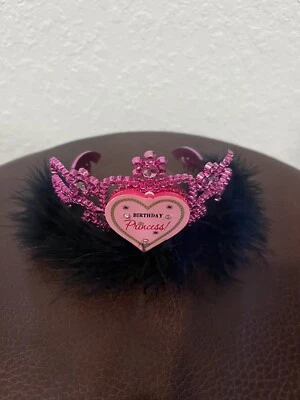 NUEVO FELIZ CUMPLEAÑOS NIÑA PLÁSTICO TIARA CORONA FIESTA FAVOR  Foto 1 de 4