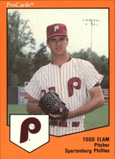 1989 Spartanburg Phillies ProCards #1028 Todd Elam