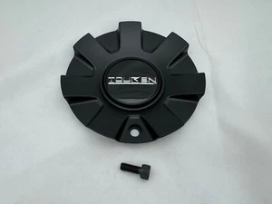 TOUREN TR60 3260 MATTE FLAT BLACK C1032602MB WHEEL RIM CENTER CAP WITH SCREW - Picture 1 of 2