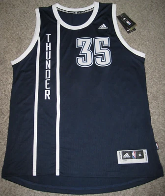 Kevin Durant OKC Thunder Mens Alternate Blue 2015 Adidas Swingman Jersey (S, XL) - Image 1 of 4