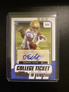 2021 Panini Contenders Draft Picks #311 Demetric Felton AU RC Browns - Picture 1 of 2