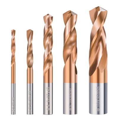 XCAN 1x VHM Metallbohrer Spiralbohrer Vollhartmetall Stahlbohrer 1-14mm TISIN - Bild 1 von 4