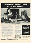 1956 FEUILLE DE CONTOUR DU PACIFIQUE literie vintage Pacific Mills annonce imprimée