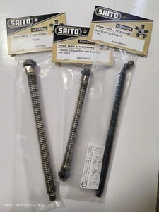 RC Model Saito Engine Parts Muffler complete flexible exhaust pipe with two nuts - Picture 1 of 8