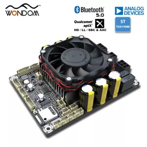 JAB5 4 X 100 WATT CLASS D AUDIO AMPLIFIER BOARD W ADAU1701 DSP & BLUETOOTH - Picture 1 of 13