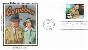 Max Steiner Film Score Composer Casablanca Movie USA Colorano Silk FDC 1999 - Picture 1 of 1