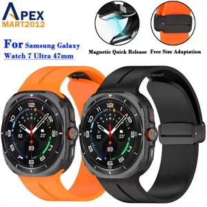 Per Samsung Galaxy Watch Ultra 47mm Cinturino Magnetico Cinturino Silicone Morbido - Foto 1 di 12