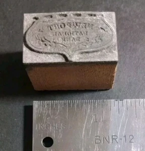 NewPort National Bank Vintage Letterpress Printing Block - Picture 1 of 1