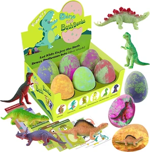 Bath Bombs for Kids with Dinosaur Toys Inside, XXL Safe Bath Fizz Balls Gift Set - Picture 1 of 12