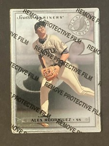 ALEX RODRIGUEZ 1996 DONRUSS LEAF STEEL W PROTECTION FILM, HOLO, #8 of 77