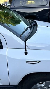 9" Antenna Mast Black Power Radio AM/FM for Jeep Compass / Patriot 2007-2017 New - Picture 1 of 24