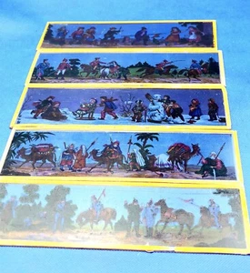 5 Vintage Glass Panoramic Magic Lantern Slides - Picture 1 of 20