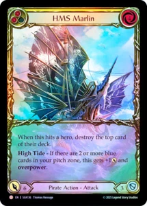 FAB COLD FOIL HMS Marlin (arte extendido) - Tarjeta Treasure Pack # 136 - Imagen 1 de 1