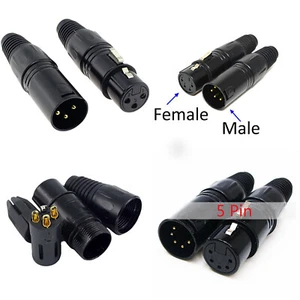 XLR 3/4/5 Pin Männliche weibliche Kanone Mikrofon Audio Stecker Balanced Plug - Picture 1 of 12