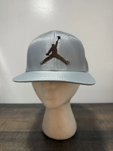 NIKE JORDAN JUMPMAN SNAPBACK HAT YOULTH SILVER 23 ALL OVER PRINT - Picture 1 of 5