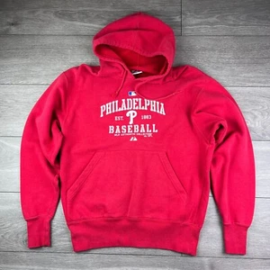 Vintage Philadelphia Phillies MLB baseball rosso pullover US felpa con cappuccio taglia M - Foto 1 di 7