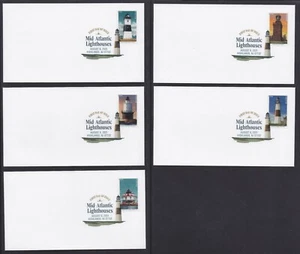 US 5621-5625 Mid-Atlantic Lighthouses (set of 5) BWP FDC 2021 - Picture 1 of 7