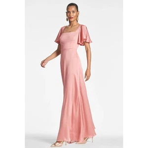 Sachin & Babi NWT- CORAL AURORA FLORAL A-LINE GOWN -ROUGE - Sz:6 Ret $398. - Picture 1 of 4