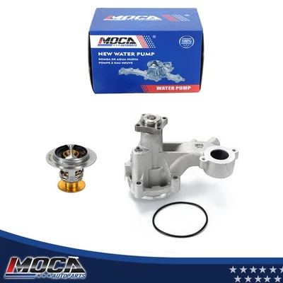Water Pump Thermostat for 11-17 Ford F-150 11-15 Lobo 11-18 Mustang 5.0L 4 Bolt - Image 1 of 4