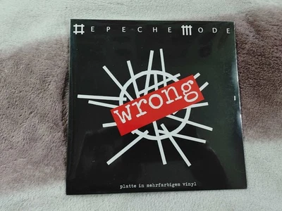 Depeche Mode "Wrong" 7" Red Marbled Vinyl Single (Limited Edition, Numbered) - Image 1 of 2